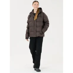 Audrey PU Puffer Vinterjakke Dame