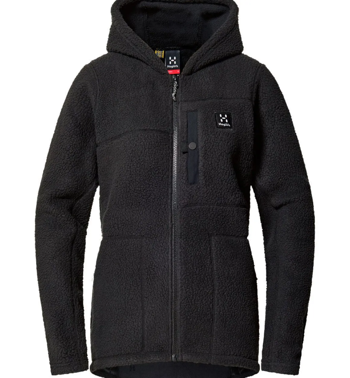 Haglöfs Malung Pile Hood Fleecetrøje Dame, Sort