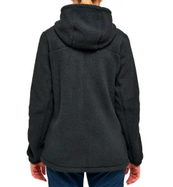 Haglöfs Malung Pile Hood Fleecetrøje Dame, Sort