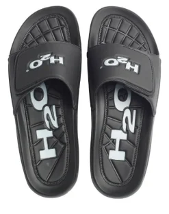 H2O Badesandaler Justerbar Sort