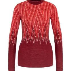 Kari Traa Juliane Merinould Skiundertrøje Dame, rouge