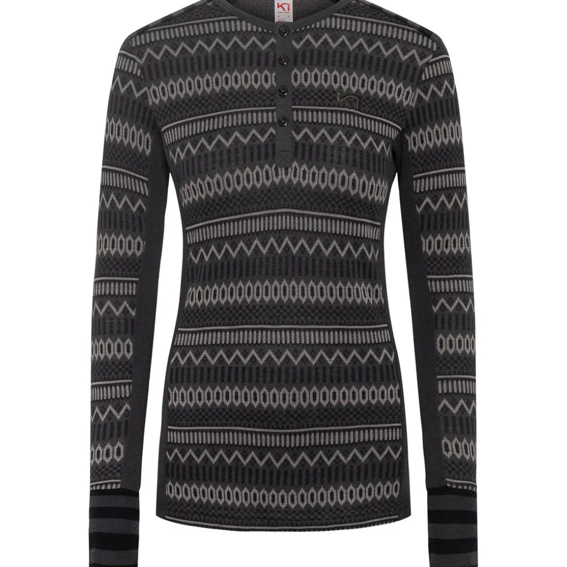 Kari Traa Åkle Merinould Skiundertrøje Dame, grå