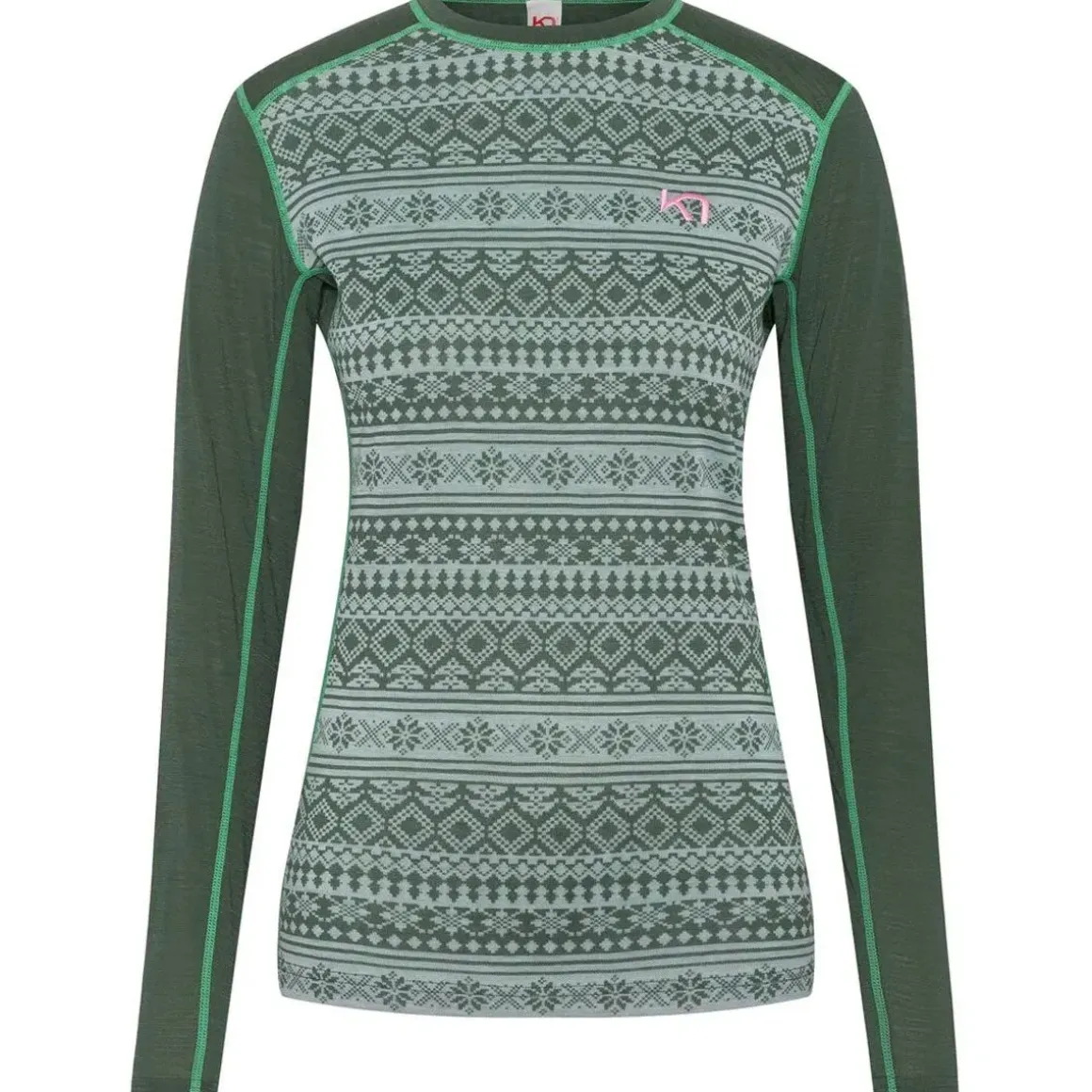 Kari Traa Mina Merinould Skiundertøjssæt Dame, thyme