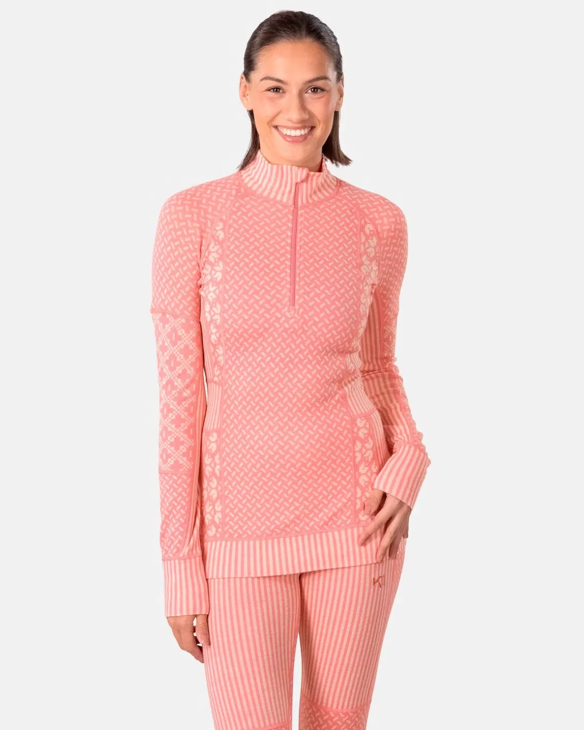 Kari Traa Smekker Half-Zip Skiundertrøje Dame, lotus