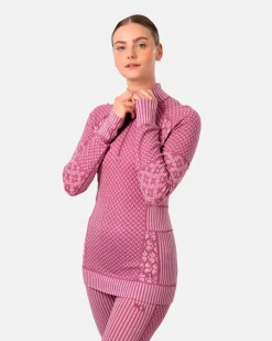 Kari Traa Smekker Half-Zip Skiundertrøje Dame, plum