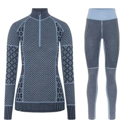 Kari Traa Smekker H/Z Merinould Skiundertøjssæt Dame, iris