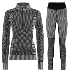 Kari Traa Smekker H/Z Merinould Skiundertøjssæt Dame, black