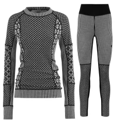 Kari Traa Smekker Merinould Skiundertøjssæt Dame, black