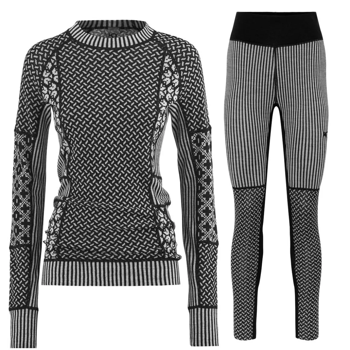 Kari Traa Smekker Merinould Skiundertøjssæt Dame, black