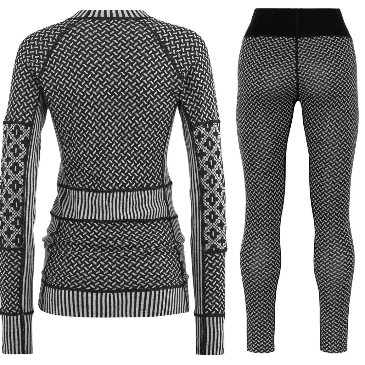 Kari Traa Smekker Merinould Skiundertøjssæt Dame, black