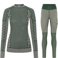 Kari Traa Smekker Merinould Skiundertøjssæt Dame, thyme