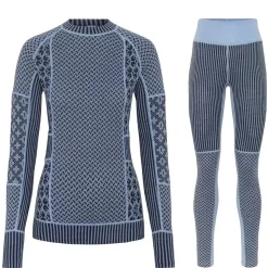 Kari Traa Smekker Merinould Skiundertøjssæt Dame, iris