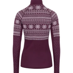 Kari Traa Vilma H/Z Merinould Skiundertrøje Dame, wine