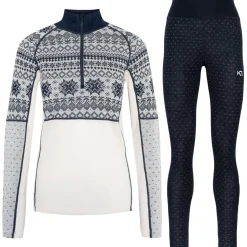 Kari Traa Vilma H/Z Merinould Skiundertøjssæt Dame, nwhite