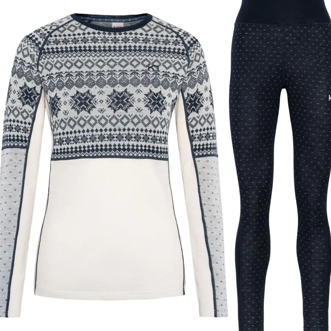 Kari Traa Vilma Merinould Skiundertøjssæt Dame, nwhite