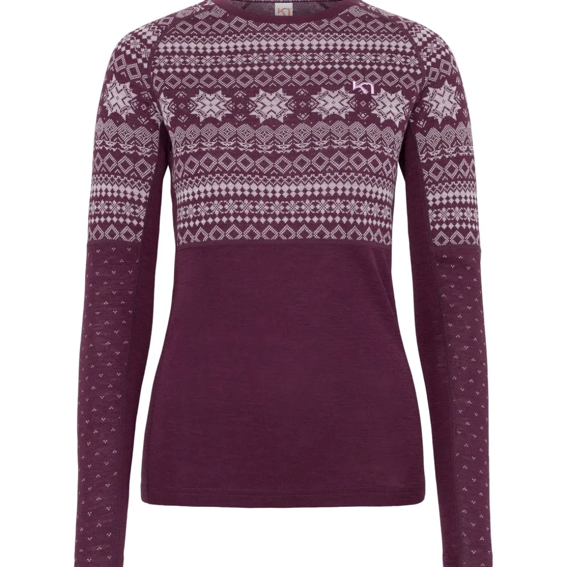 Kari Traa Vilma Merinould Skiundertøjssæt Dame, wine