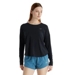 New Balance Drapey Jersey Long Sleeve T-Shirt Dame