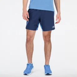 New Balance Graphic Impact Run 7-Inch Shorts Herre