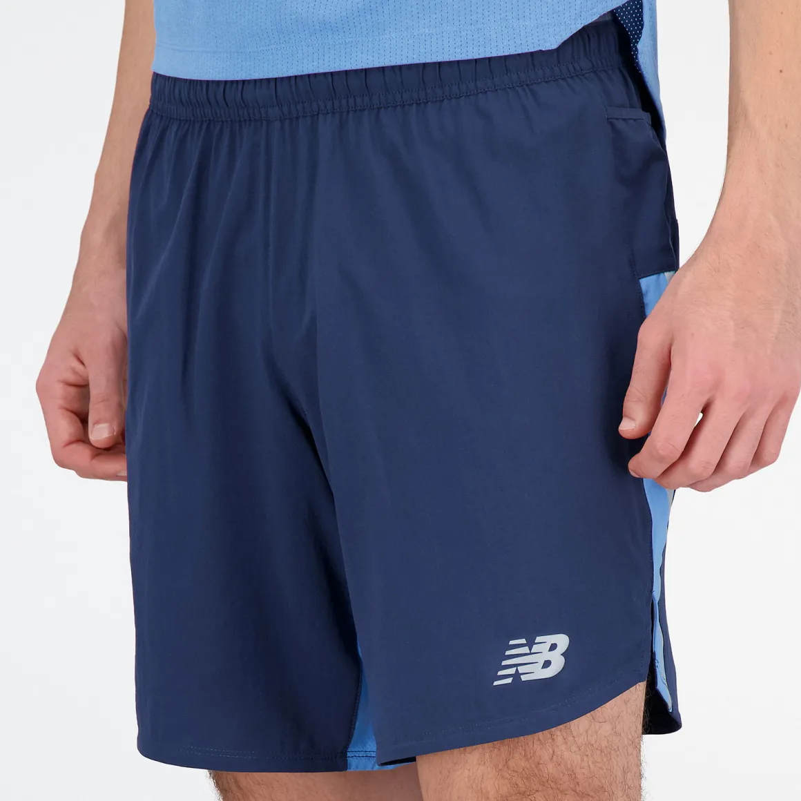 New Balance Graphic Impact Run 7-Inch Shorts Herre