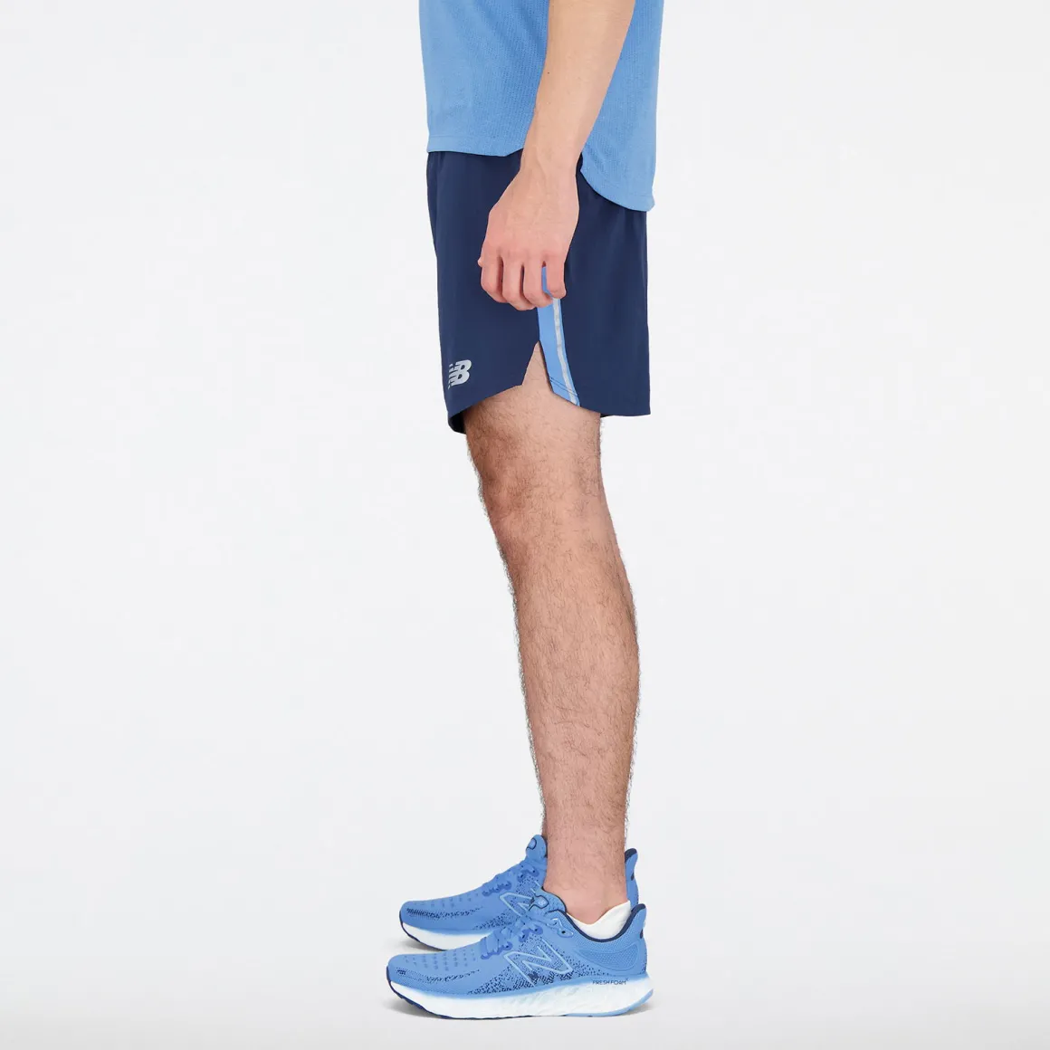 New Balance Graphic Impact Run 7-Inch Shorts Herre