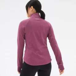 New Balance Heat Grid Half Zip Dame, raisin heather