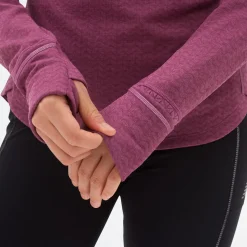 New Balance Heat Grid Half Zip Dame, raisin heather