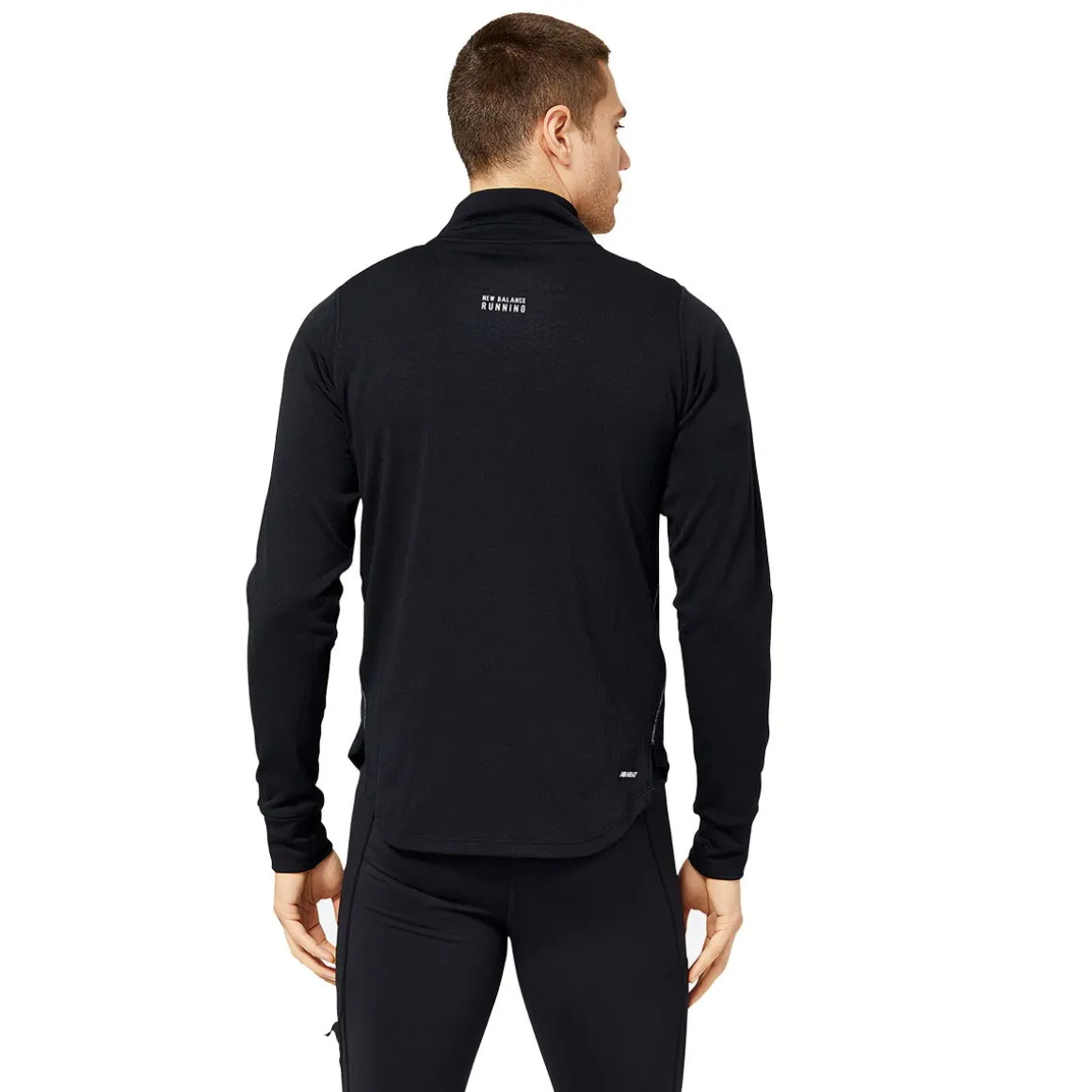 New Balance Heat Grid Half Zip Herre, sort