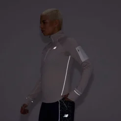 New Balance Heat Grid Half Zip Dame, sea salt