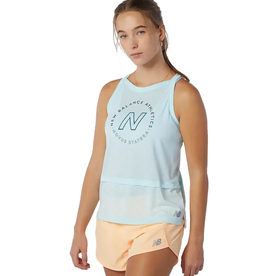 New Balance Printed Impact Run Hybrid Tank Top Dame