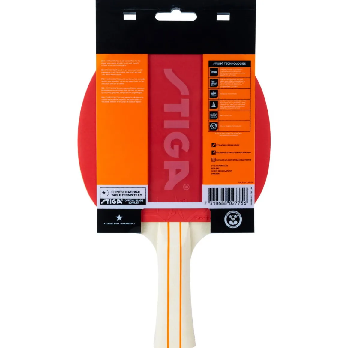 Stiga Evolve 1-Star Bordtennisbat