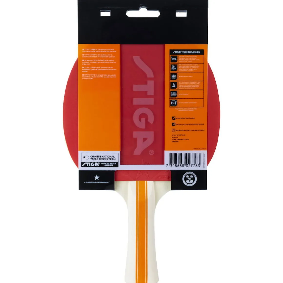 Stiga Expand 1-Star Bordtennisbat