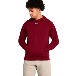 Under Armour Rival Fleece Hoodie Herre, cardinal