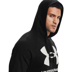 Under Armour Rival Fleece Big Logo Hoodie Herre, sort