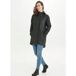 Weather Report Petra PU Regnfrakke Dame, sort