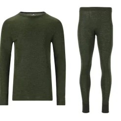 Whistler Cerro Merinould Skiundertøjssæt Herre, deep forest