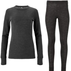 Whistler Cerro Merinould Skiundertøjssæt Dame, black