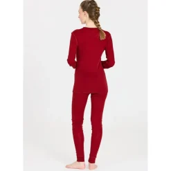 Whistler Cerro Merinould Skiundertøjssæt Dame, sun-dried tomato