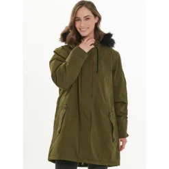 Whistler Nala Melange Parka Vinterjakke Dame, olive