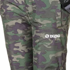 Zigzag Alpi Printed Skibukser Børn, army